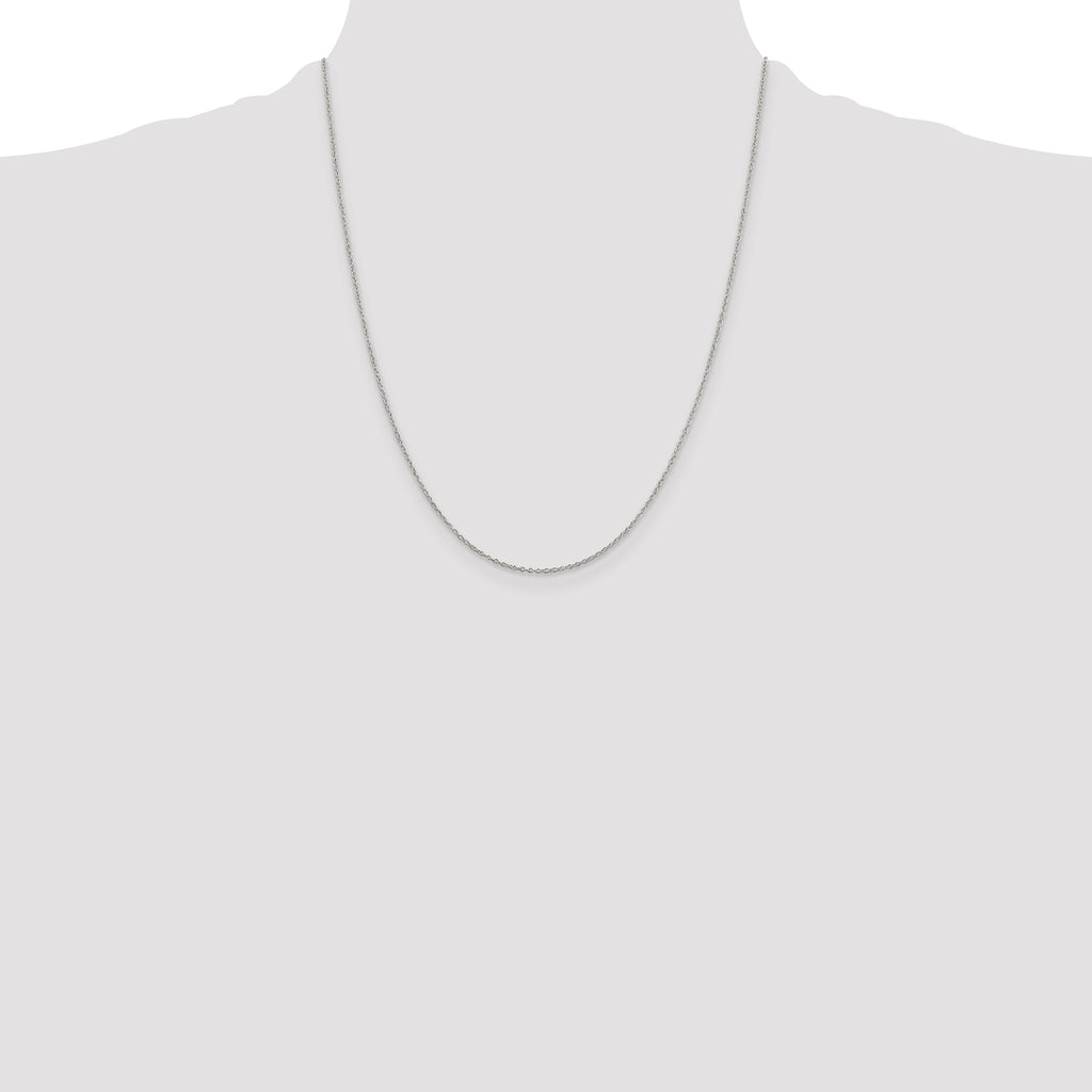 Sterling Silver 1.10mm Forzantine Cable Chain With 2in Extension