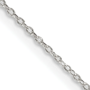 Sterling Silver 1.10mm Forzantine Cable Chain With 2in Extension