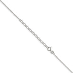 Sterling Silver 1.10mm Forzantine Cable Chain With 2in Extension