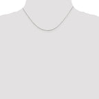 Sterling Silver Rhodium-Plated 1.1mm Forzantine Cable Chain