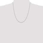 Sterling Silver Rhodium-Plated 1.1mm Forzantine Cable Chain With 2in Extension