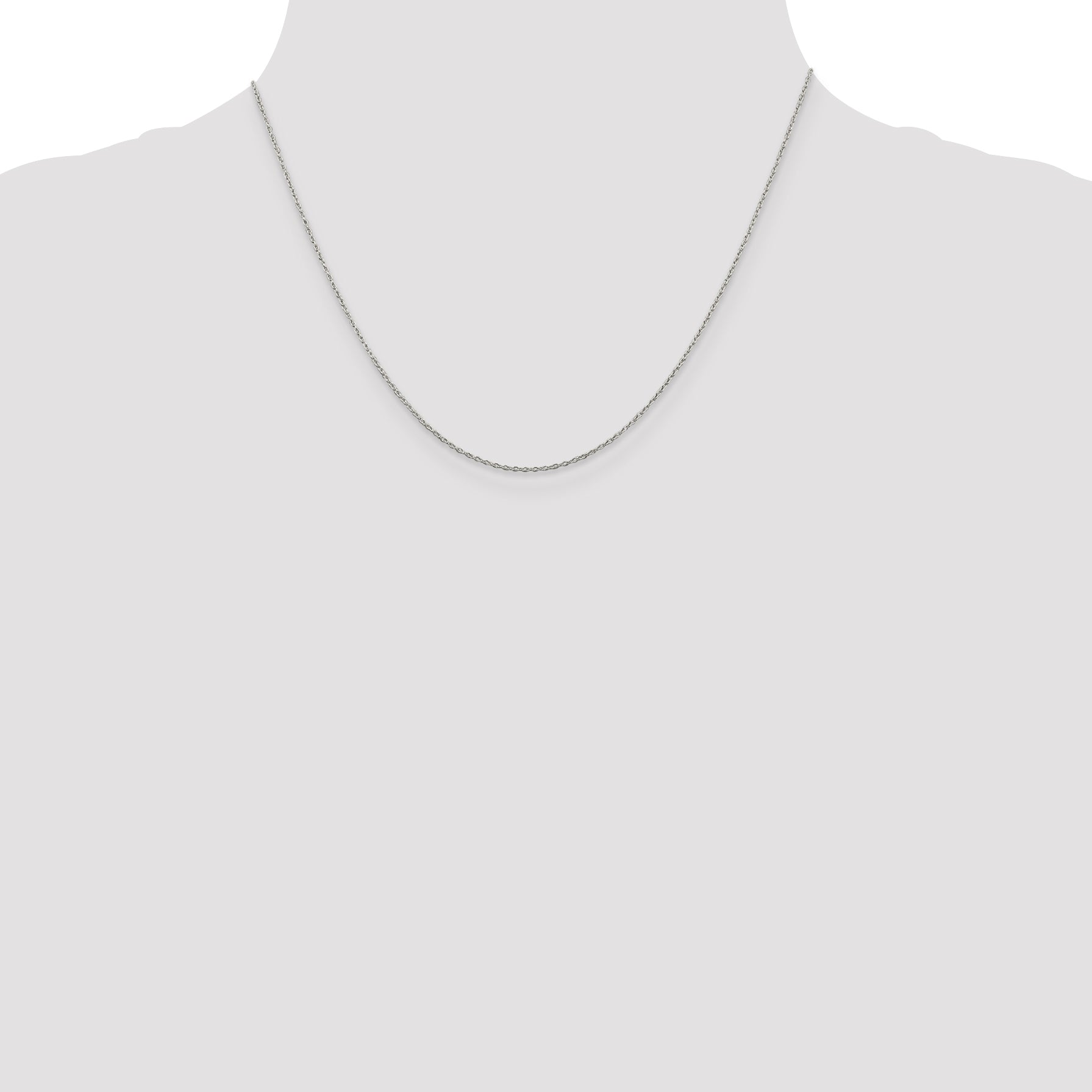 Sterling Silver 1.30mm Forzantine Cable Chain With 2in Extension