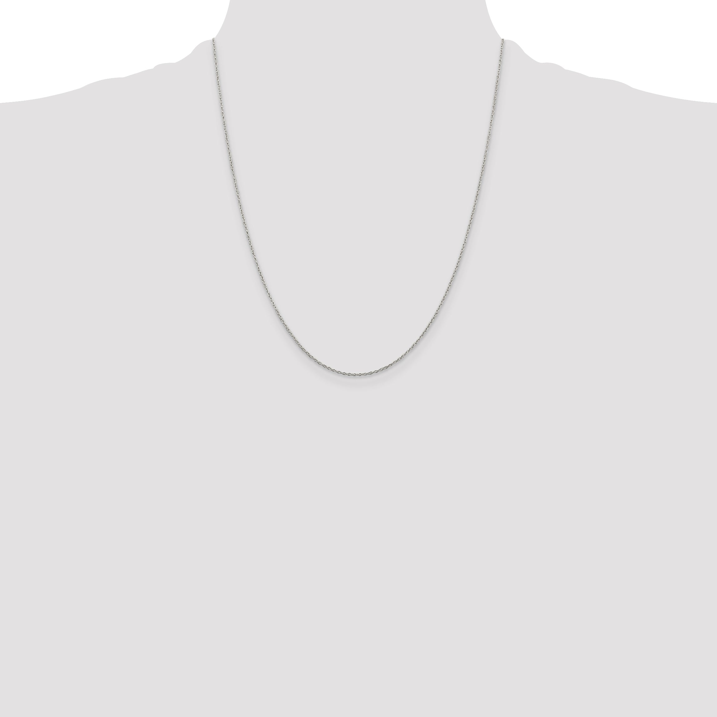 Sterling Silver 1.30mm Forzantine Cable Chain With 2in Extension