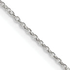 Sterling Silver 1.30mm Forzantine Cable Chain With 2in Extension