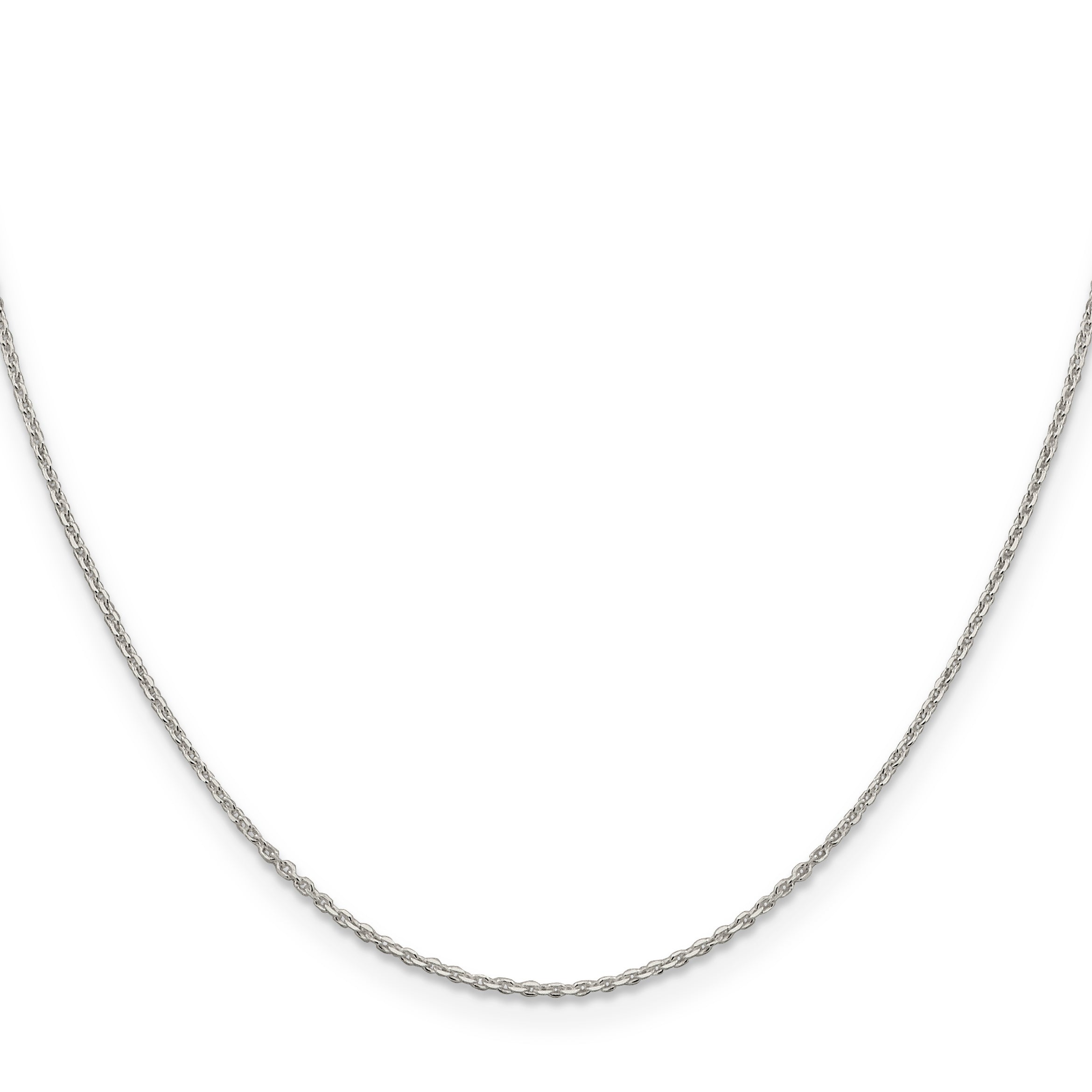Sterling Silver 1.25mm Diamond-Cut Forzantine Cable Chain With 2in Extension
