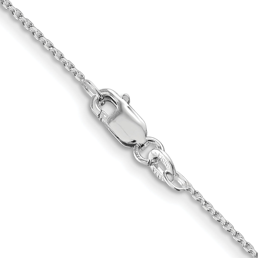Sterling Silver Rhodium-Plated Diamond-Cut Forzantine Chain Necklace 1.25mm