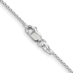 Sterling Silver Rhodium-Plated Diamond-Cut Forzantine Chain Necklace 1.25mm
