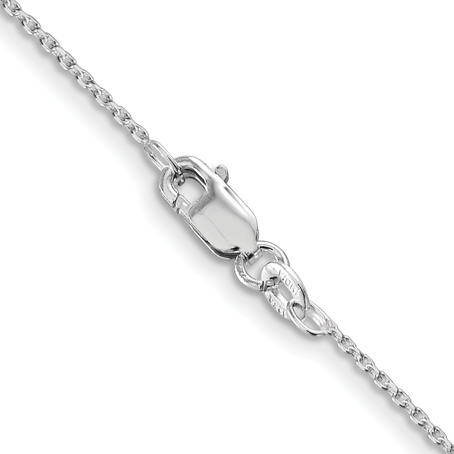 Sterling Silver Rhodium-Plated Diamond-Cut Forzantine Chain Necklace 1.25mm