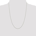 Sterling Silver Rhodium-Plated 1.25mm Diamond-Cut Forzantine Cable Chain
