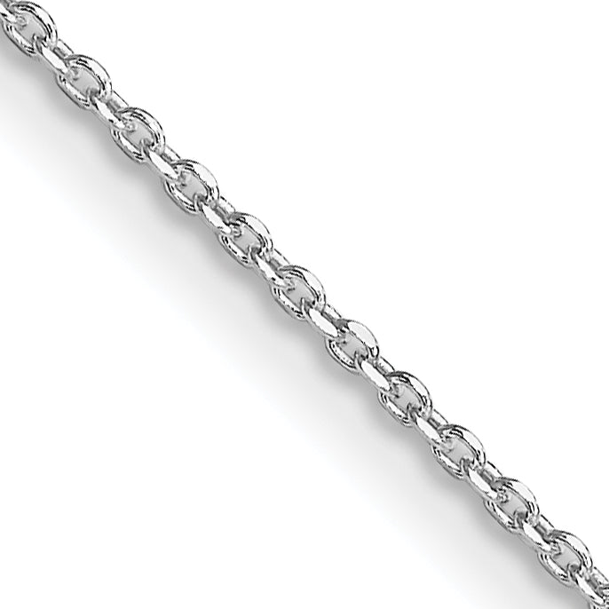 Sterling Silver Rhodium-plated 1.25mm Diamond-cut Forzantine Cable Chain