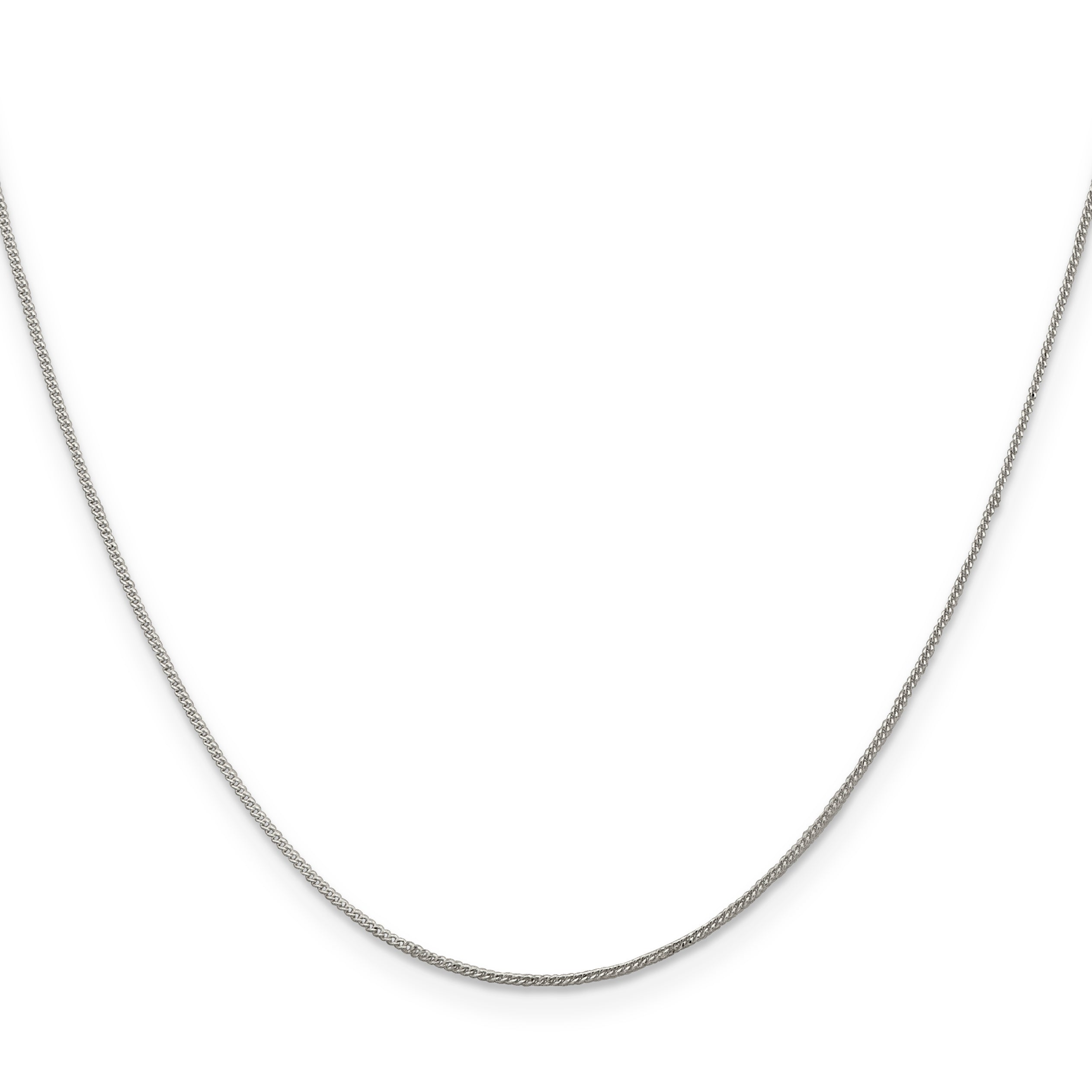 Sterling Silver Curb Chain Necklace 0.8mm Secondary image