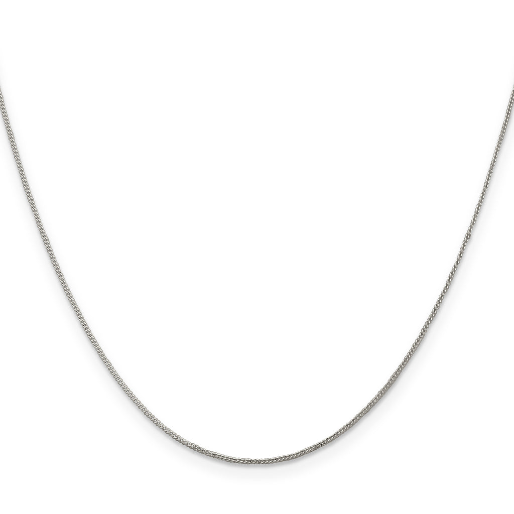 Sterling Silver Curb Chain Necklace 0.8mm