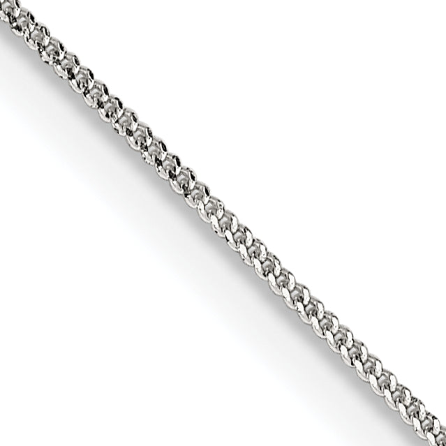 Sterling Silver Curb Chain Necklace 0.8mm