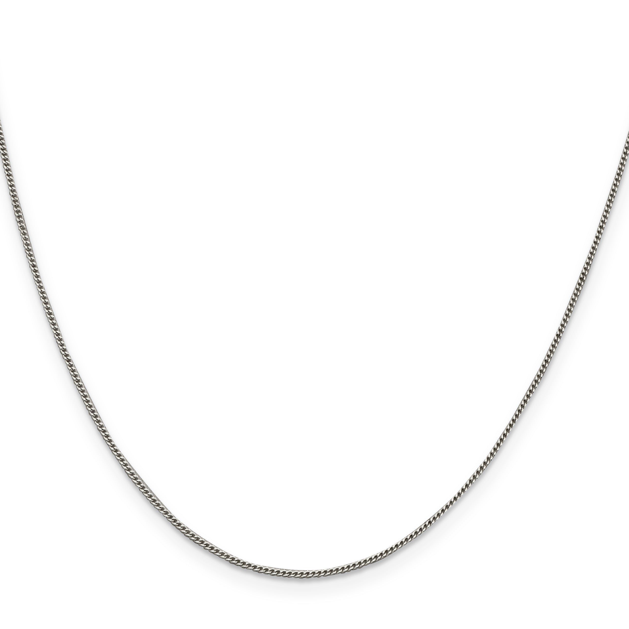 Sterling Silver Curb Chain Necklace 1mm Secondary image