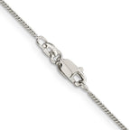Sterling Silver Curb Chain Necklace 1mm