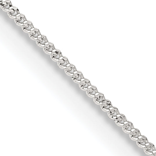 Sterling Silver Curb Chain Necklace 1mm