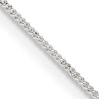 Sterling Silver Curb Chain Necklace 1mm