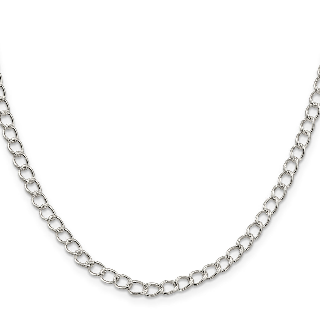 Sterling Silver Curb Chain Necklace 4.5mm