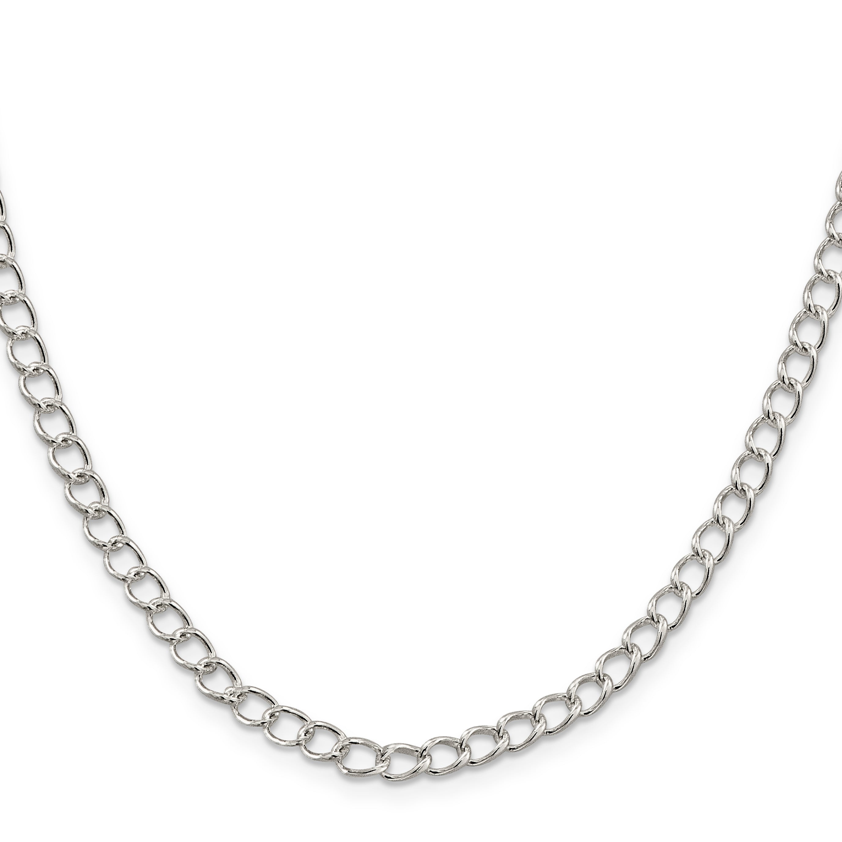 Sterling Silver Curb Chain Necklace 4.5mm