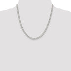 Sterling Silver 4.5mm Half round Wire Open Curb Chain