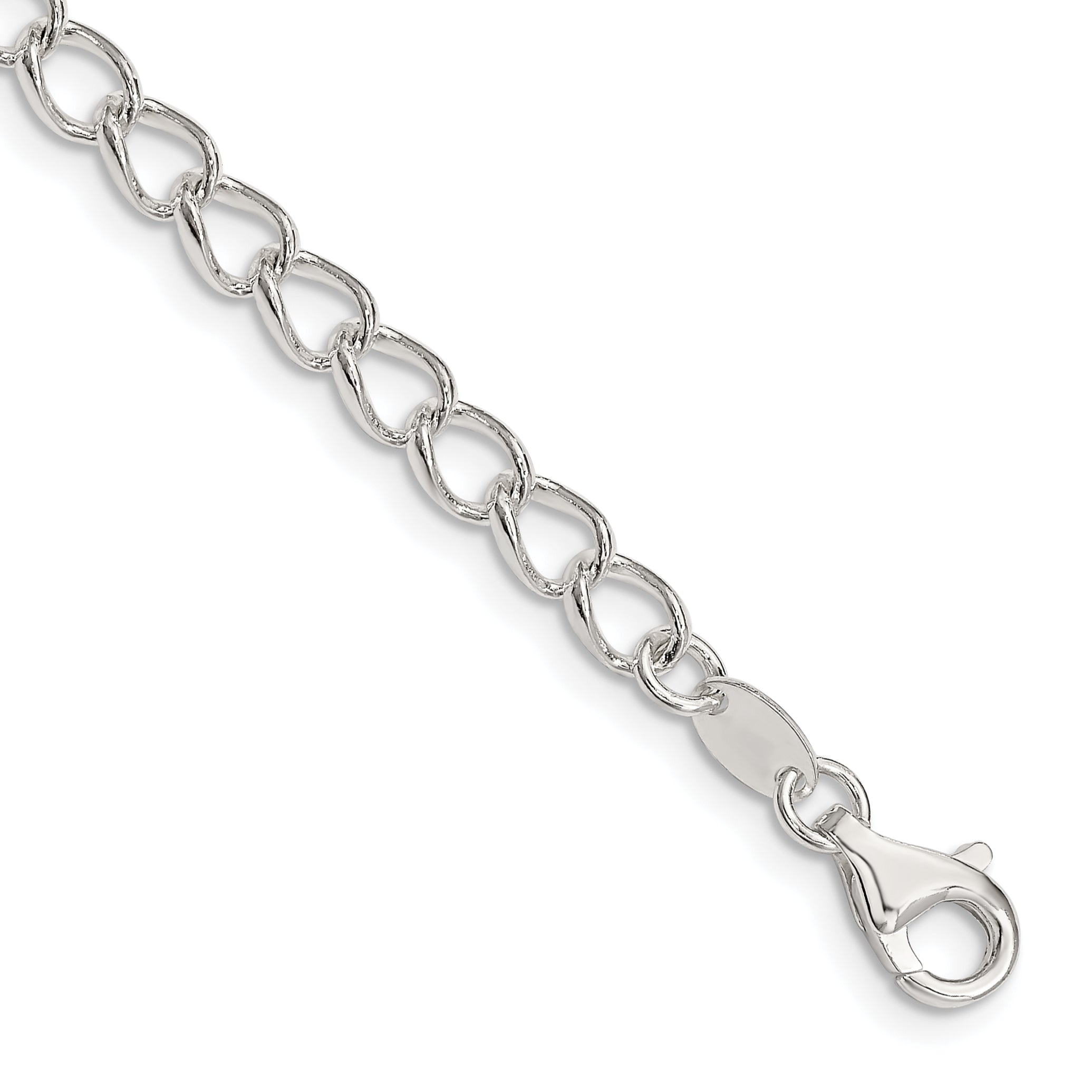 Sterling Silver 4.5mm Half round Wire Open Curb Chain Main image
