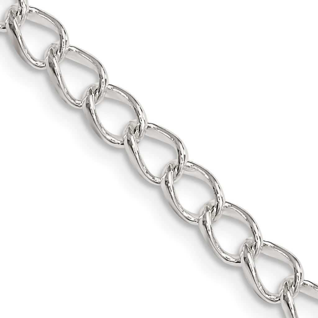 Sterling Silver Curb Chain Necklace 4.5mm