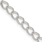 Sterling Silver Curb Chain Necklace 4.5mm