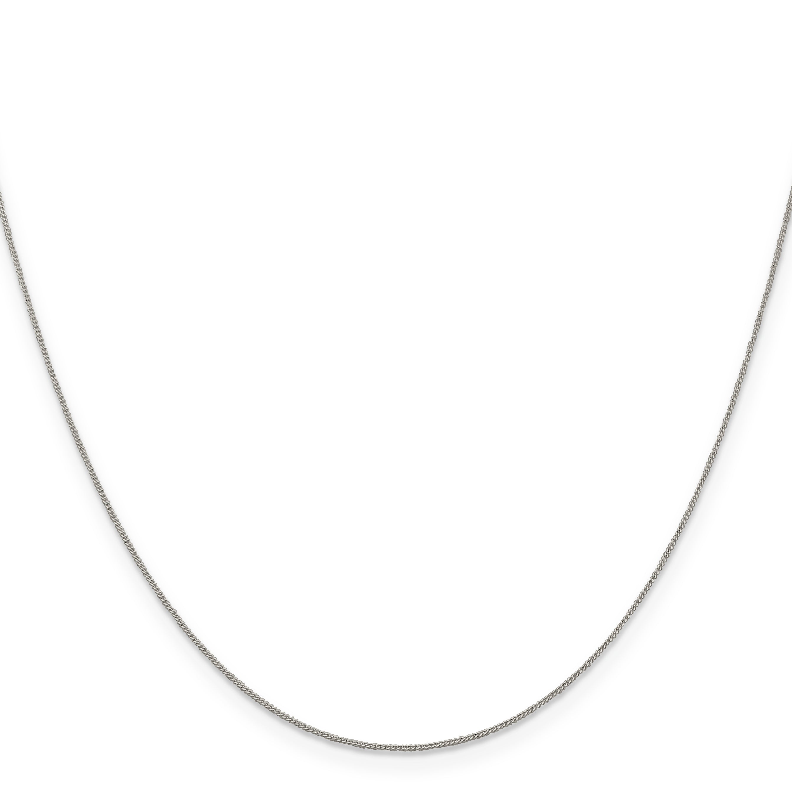 Sterling Silver Curb Chain Necklace 0.5mm Secondary image