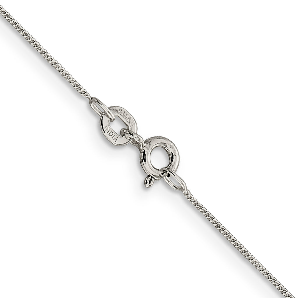 Sterling Silver Curb Chain Necklace 0.5mm