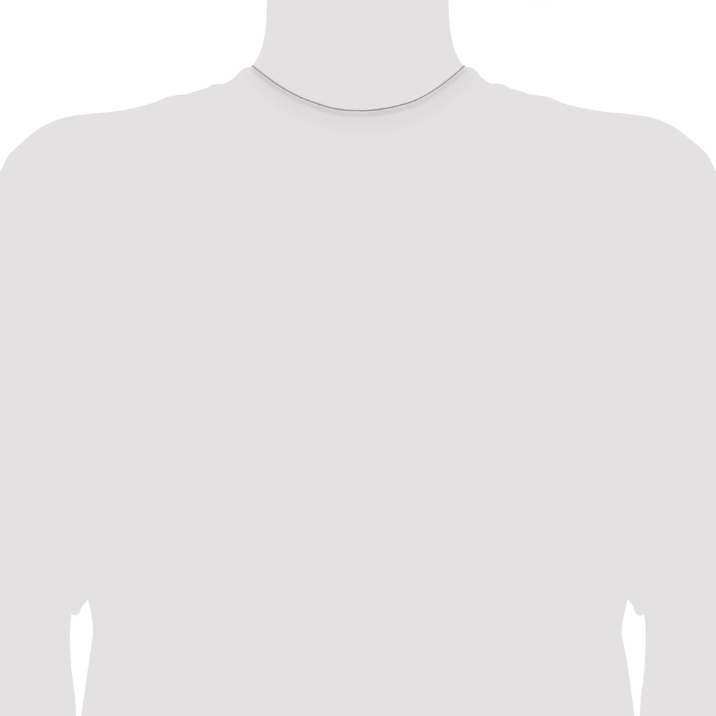 Sterling Silver Curb Chain Necklace 0.5mm