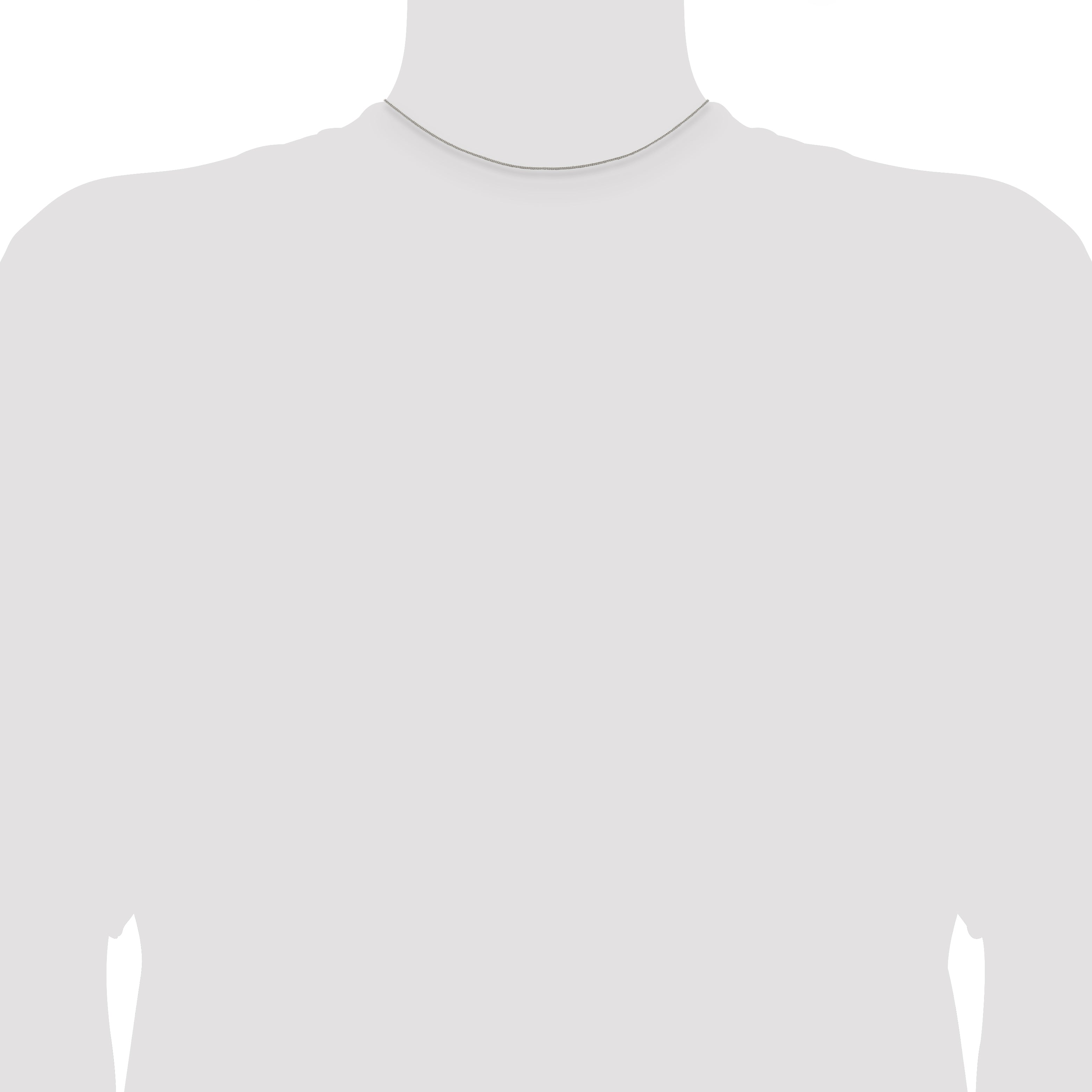 Sterling Silver Curb Chain Necklace 0.5mm