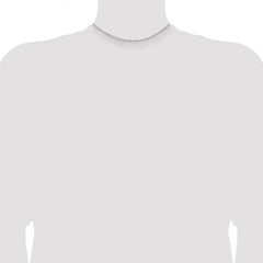 Sterling Silver 1mm Rhodium-plated Cable Chain