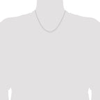 Sterling Silver 1mm Rhodium-plated Cable Chain