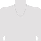Sterling Silver Rhodium-Plated Cable Chain Necklace 1mm