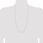 Sterling Silver 1mm Rhodium-plated Cable Chain