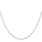 Sterling Silver 1mm 8 Sided Diamond-Cut Cable Chain With 4in Extension