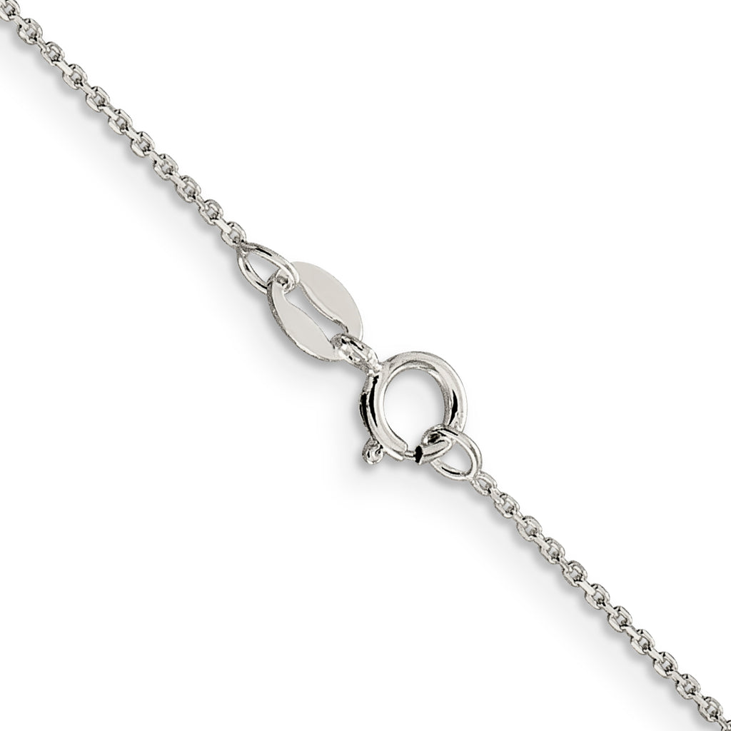 Sterling Silver 1mm 8 Sided Diamond-Cut Cable Chain