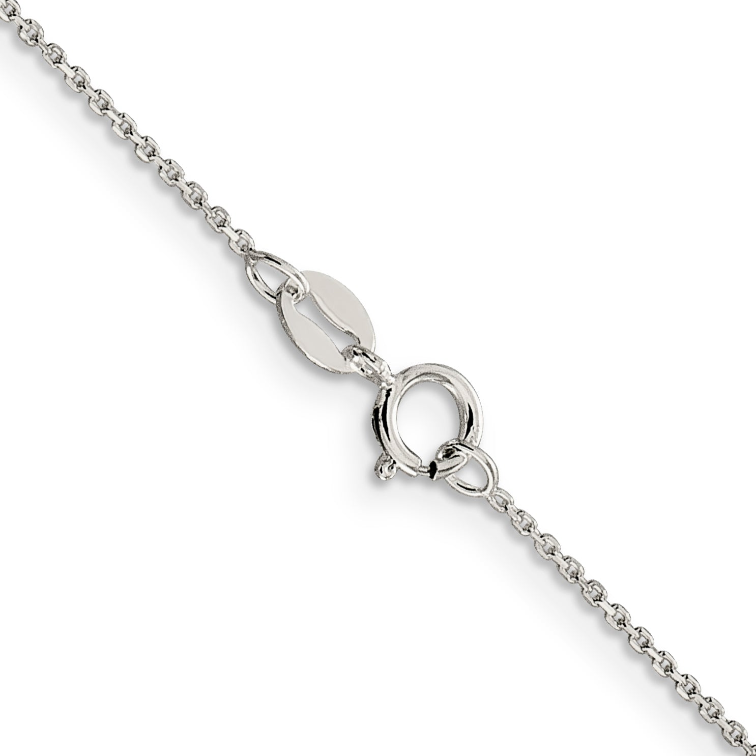 Sterling Silver 1mm 8 Sided Diamond-Cut Cable Chain