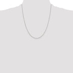 Sterling Silver 1mm 8 Sided Diamond-Cut Cable Chain With 4in Extension