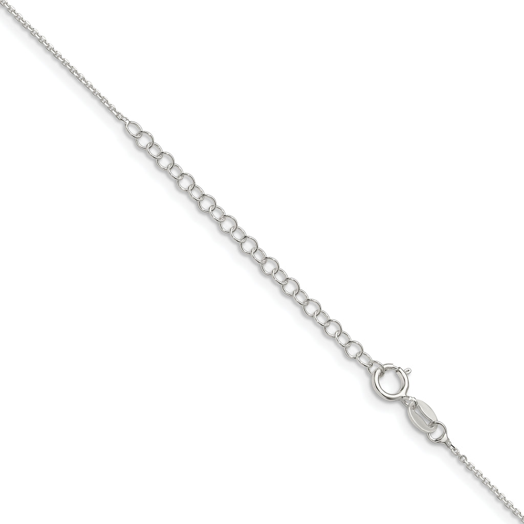 Sterling Silver Diamond-Cut Cable Chain Necklace 1mm