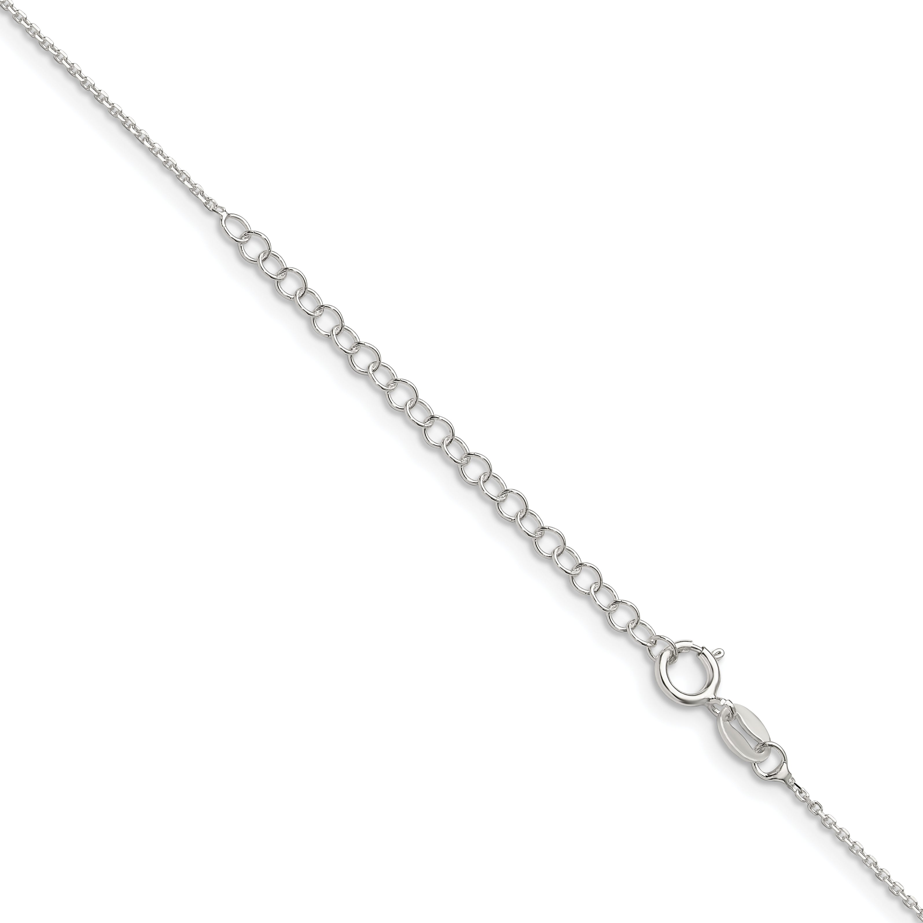 Sterling Silver Diamond-Cut Cable Chain Necklace 1mm