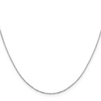 Sterling Silver Rhodium-Plated Diamond-Cut Cable Chain Necklace 1mm