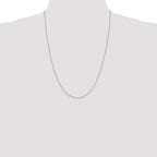 Sterling Silver Rhodium-Plated 1mm 8 Sided Diamond-Cut Cable Chain