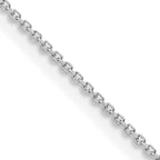 Sterling Silver Rhodium-Plated Diamond-Cut Cable Chain Necklace 1mm