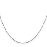 Sterling Silver 1.25mm Loose Rope Chain, 14–30 Inch