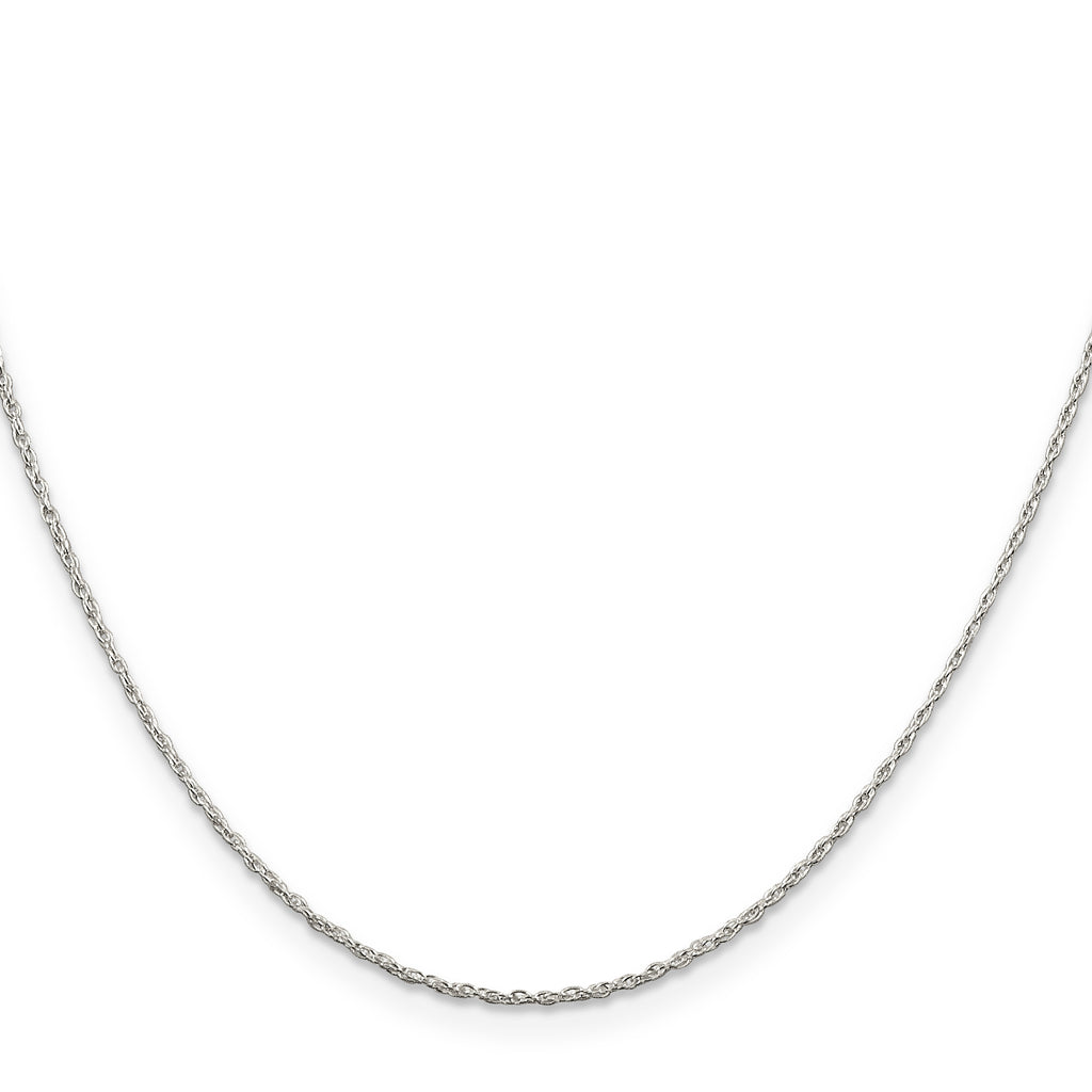 Sterling Silver 1.25mm Loose Rope Chain With 2in Extension
