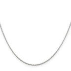 Sterling Silver 1.25mm Loose Rope Chain With 2in Extension