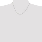 Sterling Silver 1.25mm Loose Rope Chain With 2in Extension