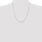 Sterling Silver 1.25mm Loose Rope Chain With 2in Extension