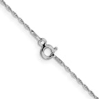 Sterling Silver Rhodium-Plated 1.25mm Loose Rope Chain